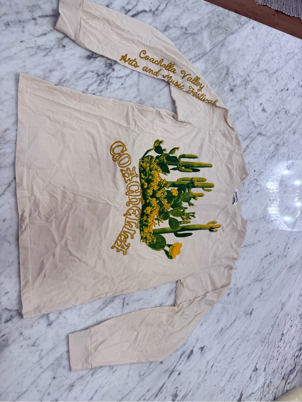 Daydreamer NEW Coachella Desert Cactus Graphic Long Sleeve Tee Small - Picture 3 of 11